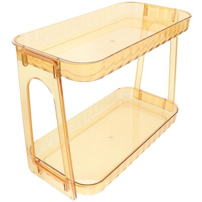 Cabilock Toiletry Organizer 2 Tier Bathroom Counter Organizer Modern Cosmetic Box for Bathroom Sink Top
