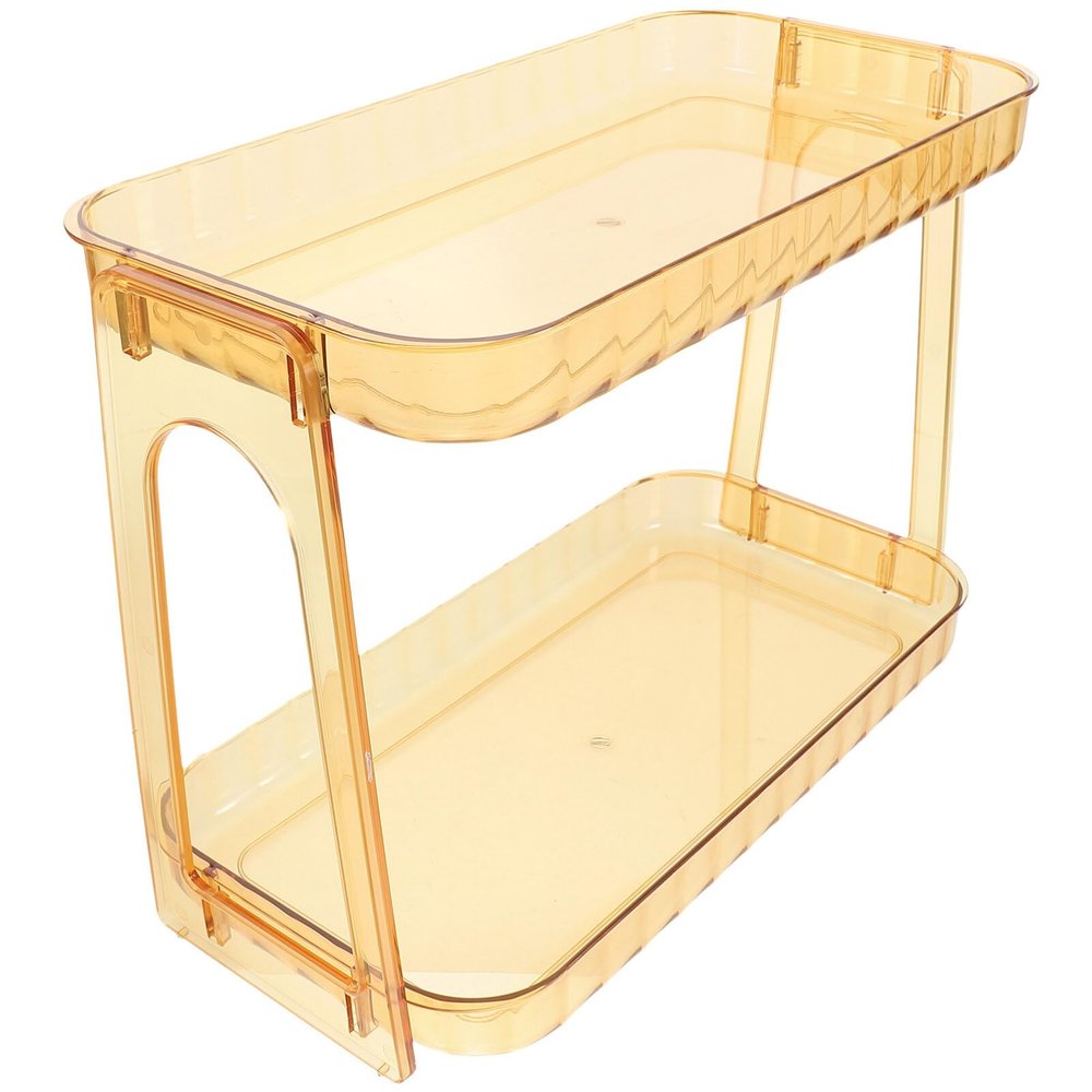 Cabilock Toiletry Organizer 2 Tier Bathroom Counter Organizer Modern Cosmetic Box for Bathroom Sink Top