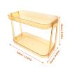 Cabilock Toiletry Organizer 2 Tier Bathroom Counter Organizer Modern Cosmetic Box for Bathroom Sink Top view 3