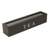 Divided Storage Organizer Container with 6 Compartments Food Storage Bin Wooden Tea Drawer Box Pantry Bin for Snacks Tea Bags Coffee Sugar (Black) view 1