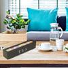 Divided Storage Organizer Container with 6 Compartments Food Storage Bin Wooden Tea Drawer Box Pantry Bin for Snacks Tea Bags Coffee Sugar (Black) view 2
