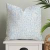 ArogGeld Light Blue Leopard Pillow Cover Cheetah Animal Print Euro Sham Pillow Covers Chinoiserie Pillow Case Asian Throw Pillow Cushion Cover 20x20in Pillowcase Decor for Sofa Couch Bed Office Car view 1