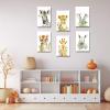 LZIMU Baby Safari Animals Nursery Wall Art 6 Pieces Cute Giraffe Elephant Tiger Leopard Rhino Zebra Poster Woodland Canvas Prints Kids Room Decor (No frame (Rolled up Canvas), 20.00"x30.00"x6) view 3