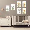 LZIMU Baby Safari Animals Nursery Wall Art 6 Pieces Cute Giraffe Elephant Tiger Leopard Rhino Zebra Poster Woodland Canvas Prints Kids Room Decor (No frame (Rolled up Canvas), 20.00"x30.00"x6) view 4