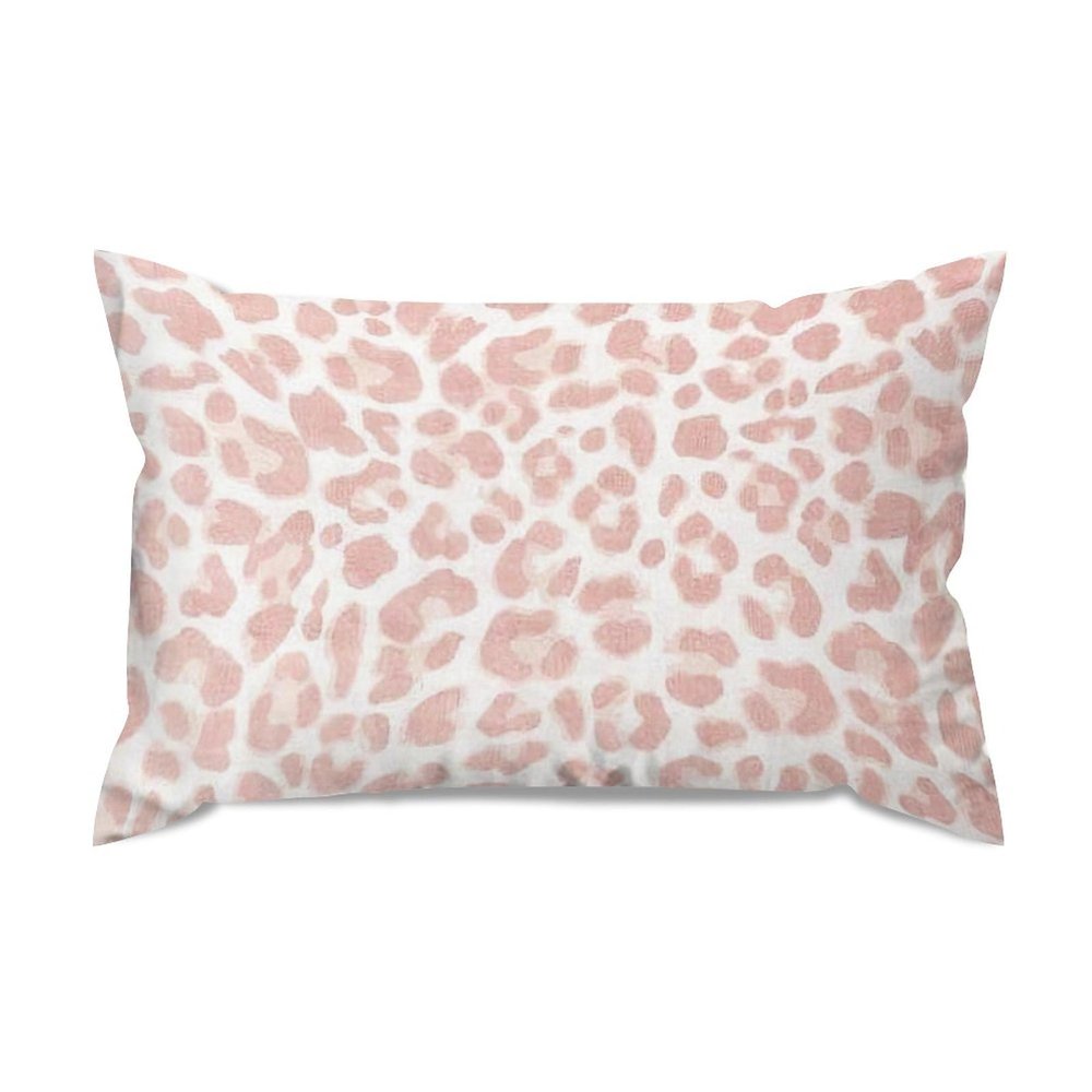 ArogGeld Chinoiserie Blush Pink Leopard Pillow Covers Asian Style Throw Pillow Cover Pink Cheetah Animal Print Farmhouse Pillow Case Cushion Cover Home Decor for Bedroom Living Room Sofa 12x20in