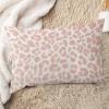 ArogGeld Chinoiserie Blush Pink Leopard Pillow Covers Asian Style Throw Pillow Cover Pink Cheetah Animal Print Farmhouse Pillow Case Cushion Cover Home Decor for Bedroom Living Room Sofa 12x20in view 2