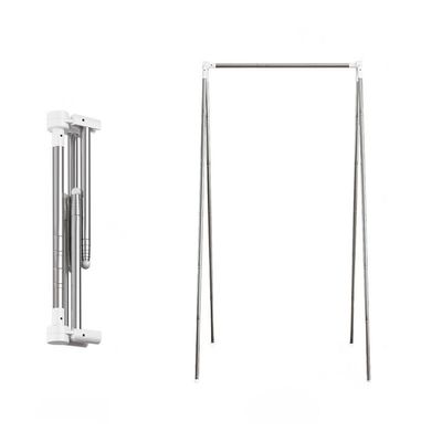 ASMEIR Portable Foldable Garment Hanger,Outdoor Clothes Drying Rack Floor Stand,Stainless Ste Saving Space Laundry Storage for Camping (Color : 72CMx1.36M)