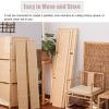 RENLXFI Room Divider Panel, Freestanding Folding Privacy Screen Dividers, for Baby Room Bedrooms Restaurants Office, Tall Bamboo Partition Wall Separation (Size : 150cm/59in, Color : 5Panels) view 3