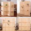 RENLXFI Room Divider Panel, Freestanding Folding Privacy Screen Dividers, for Baby Room Bedrooms Restaurants Office, Tall Bamboo Partition Wall Separation (Size : 150cm/59in, Color : 5Panels) view 4