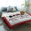 Super Soft Flannel Fleece Blanket, Xmas Deer Tree Buffalo Plaid Lightweight Blankets, Cozy Microfiber Plush Throw Blankets for Bed, Sofa, Couch, Travel, Camping, 40" x 50" view 2