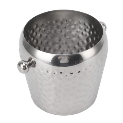 Ice Bucket Container Bar 1L Mini Stainless Steel Jar Container Jar Cold Bucket Miniature with Pub Bar for Pail Ice Buckets (Sliver)