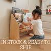 Montessori Bookshelf Kid Toddler Bookshelf Wood Bookcase Storage Kids Room Storage Playroom Kids Furniture Toddler Gift 2nd 3rd Birthday (Small, Natural) view 2
