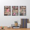 3 Piece Inspirational Wall Art, Motivational Quotes Canvas Art Prints for Gym Decor, Office Wall Art HUSTLE GRIND SUCCESS Pictures, Inspiring Poster Framed Artwork for Home Office Decor 12x18x3Pcs view 4