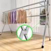 ATYUJKB Stainless Steel Clothes Drying Rack, Heavy Duty Laundry Drying Rack, Laundry Stand Organizer, Laundry Stand for Detergent, Clothes Drying Rack Outdoor (240cm/94 in) view 4