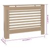 GOLINPEILO Brown Radiator Cover MDF Heating Radiator Cabinet Living Room Furniture Decor, 44.1" x 7.5" x 32.1", Horizontal Style view 2