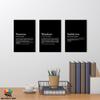 3 Piece Inspirational Wall Art - Success Mindset Ambition Quotes Canvas Art Prints for Men Women Gift, Office Wall Art Pictures, Motivational Poster Framed Artwork for Home Office Decor 12x18x3Pcs view 4
