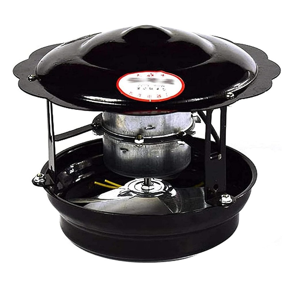 JHKJ Chimney Fan, 50W/60W/100W Fireplace Exhaust Fan Flue Fan Chimney Draft Inducer Chimney Exhaust Fan for Fireplace Black(1pc),50W