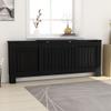 GOLINPEILO Black Radiator Cover MDF Heating Radiator Cabinet Living Room Furniture Decor, 80.7" x 8.1" x 32.1", Vertical Style view 1