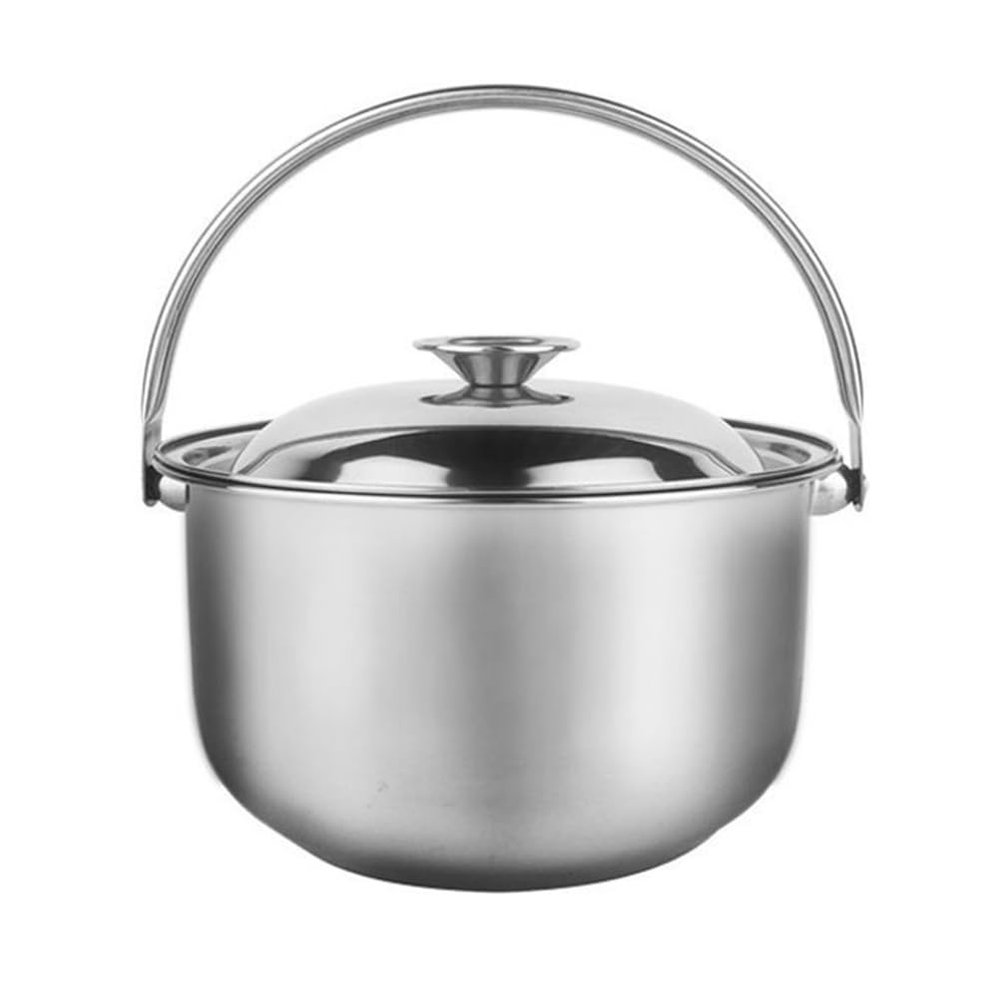 BESTonZON Stainless Steel Stock Pot with Lid Multipurpose Heat Resistant Cooking Pot for Soup Stewing and Boiling Kitchen Utensil for Home Cooking and Kitchenware