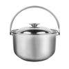 BESTonZON Stainless Steel Stock Pot with Lid Multipurpose Heat Resistant Cooking Pot for Soup Stewing and Boiling Kitchen Utensil for Home Cooking and Kitchenware view 1