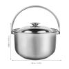 BESTonZON Stainless Steel Stock Pot with Lid Multipurpose Heat Resistant Cooking Pot for Soup Stewing and Boiling Kitchen Utensil for Home Cooking and Kitchenware view 2