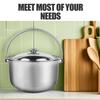 BESTonZON Stainless Steel Stock Pot with Lid Multipurpose Heat Resistant Cooking Pot for Soup Stewing and Boiling Kitchen Utensil for Home Cooking and Kitchenware view 3