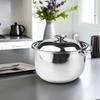 BESTonZON Stainless Steel Stock Pot with Lid Multipurpose Heat Resistant Cooking Pot for Soup Stewing and Boiling Kitchen Utensil for Home Cooking and Kitchenware view 4
