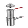 Bothyi Deep Frying Pot Frying Basket Stainless Steel with Filter Basket Nonstick Practical Cooking Tool Cooking Pot for Home Kitchen Camping Picnic, Small with Lid view 1