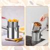 Bothyi Deep Frying Pot Frying Basket Stainless Steel with Filter Basket Nonstick Practical Cooking Tool Cooking Pot for Home Kitchen Camping Picnic, Small with Lid view 2