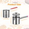 Bothyi Deep Frying Pot Frying Basket Stainless Steel with Filter Basket Nonstick Practical Cooking Tool Cooking Pot for Home Kitchen Camping Picnic, Small with Lid view 3