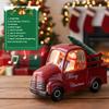 Xindian Musical Red Truck Snow Globe with Swirling Glitter, Snowman & Dog, Carrying Christmas Tree, Spinning Water Lantern for Christmas Decor view 4