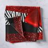 Bowknot Kids Tapestry,Glitter Leopard Zebra Skin Fashion Wall Tapestries,Girls Women Room Decor,Geometric Stripes Patchwork Wall Hanging,Red Black Romantic Home Wall Decor,Large 59.1 x 82.7 Inches view 2