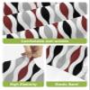 YOKOU Bar Stool Chair Covers Wave Stripes Geometric Pattern Mid Century Black Gray Burgundy Red Stretch Pub Counter Stool Chair Slipcover for Dining Room Cafe Furniture Removable Covers Set of 6 view 4