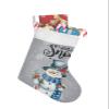 Christmas Stockings 1 pcs Christmas Snowman Snowflake Bird Winter Holly Leaves Gray Christmas Stocking with Cuff Xmas Stockings for Stairs Fireplace Hanging Xmas Home Interiors Decor 18" x12" view 1