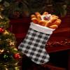 Christmas Stockings,1Pcs Black White Gingham Buffalo Check Plaid Xmas Stocking with Cuff Stockings,for Family Holiday Xmas Party Decorations 18" x12" view 4