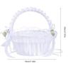 Wedding Flower Girl Basket, White Lace Flower Basket For Weddings Elegant Large Weddings Baskets with Lace Decorated Petals Storage Basket Modern Candy Basket for Wedding Party Decoration view 2