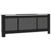 GOLINPEILO Black Radiator Cover MDF Heating Radiator Cabinet Living Room Furniture Decor, 80.7" x 8.1" x 32.1", Cross Style view 3
