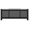 GOLINPEILO Black Radiator Cover MDF Heating Radiator Cabinet Living Room Furniture Decor, 80.7" x 8.1" x 32.1", Cross Style view 4