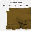 GOKOCO 100% Egyptian Cotton 800 Thread Count 400GSM 7Pcs Comforter Set and Sheet Set 18" Deep Pocket (Comforter, Flat Sheet, Fitted Sheet, Pillowcases, Pillow Sham) - California King Size - Taupe view 4