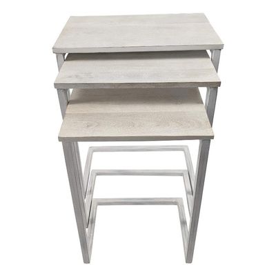 Carolina Classic Addison Nesting Table Set in Whitewash