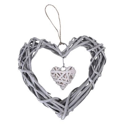 Ankexin Christmas Floral Heart Wreath Flower Heart Shaped Wreath Frame Gift for Friend Decorate Different Places Easy to se