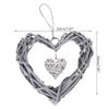Ankexin Christmas Floral Heart Wreath Flower Heart Shaped Wreath Frame Gift for Friend Decorate Different Places Easy to se view 3