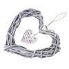 Ankexin Christmas Floral Heart Wreath Flower Heart Shaped Wreath Frame Gift for Friend Decorate Different Places Easy to se view 4