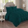 GOKOCO 100% Egyptian Cotton 800 Thread Count 400GSM 7Pcs Comforter Set and Sheet Set 18" Deep Pocket (Comforter, Flat Sheet, Fitted Sheet, Pillowcases, Pillow Sham) - California King Size - Teal view 2