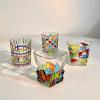 buniq Colored Glass Mugs Household Women's Summer Tea Cups Colored Block Irregular Water Cups Drinking Beer Mugs view 3