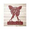 Personalized Dog Metal Sign Gift for Him or Her, Chinese Crested Custom Metal Name, Pet Owner Kids Room House Decor, Dog Wall Art Present (Chinese Crested) view 3