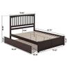 AFI, Mission King Platform Bed with Footboard & Twin XL Trundle, Espresso view 2