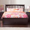AFI, Mission King Platform Bed with Footboard & Twin XL Trundle, Espresso view 3