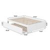 AFI Concord King Size Platform Bed with Footboard & Twin XL Trundle in White view 2