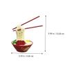 ARTIBETTER 2pcs Longevity Noodle Cake Toppers Plastic Birthday Cake Picks for Elderly Celebration Beautiful Figurine Decor and Room for Grandparents Birthday Decorations view 3